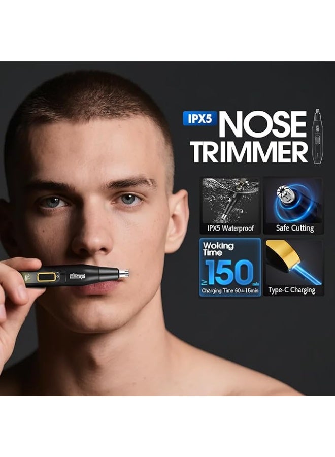 DSP 4-in-1 Men's Grooming Kit, Manscape Adjustable Beard Trimmer, Body Trimmer, Nose Hair Trimmer & Foil Shaver, IPX7 Waterproof, LED Display, Cordless for Face & Body, for Home, Gift for Men - Image 5