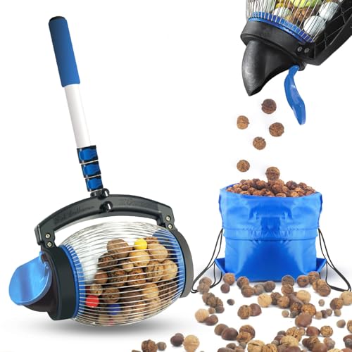 Zozen Nut Gatherer, Acorn Picker Upper, Pecan Picker Upper - Directly Dump Outlet, Apply to Acorn, Pecan, Buckeyes, Hickory Nuts, Nerf Balls, Golf Balls, Objects Size 3/8'' to 1''; 1 Gallon - Image 1