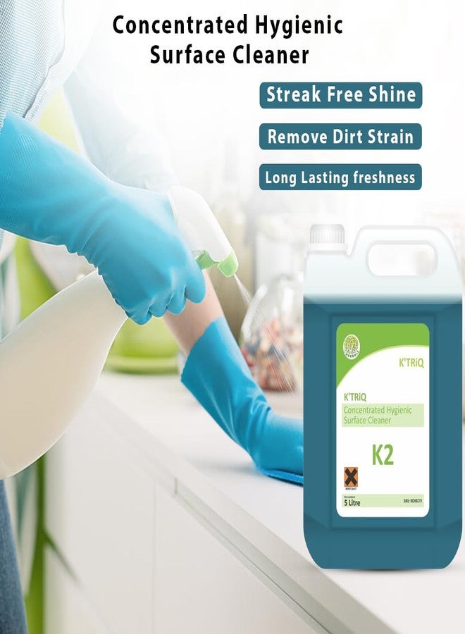 K'TRiQ Floor Cleaner Liquid 5 Litre | Powerful Multi Surface Cleaning Liquid | K2 Multi Clean | Floor Cleaner 5 Ltr | K2 multi Cleaner Tiles | Hygiene Floor Cleaning | Perfect for homes & Industrial Use. - Image 2