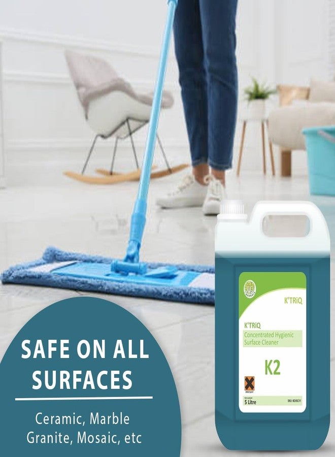 K'TRiQ Floor Cleaner Liquid 5 Litre | Powerful Multi Surface Cleaning Liquid | K2 Multi Clean | Floor Cleaner 5 Ltr | K2 multi Cleaner Tiles | Hygiene Floor Cleaning | Perfect for homes & Industrial Use. - Image 3