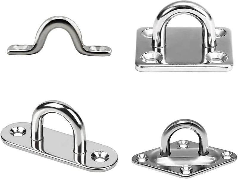 304 Stainless Steel Heavy Duty Ceiling Hooks M6 Square Diamond Elliptical For Hanging Plants Wall Kitchen 10PCS - Image 3