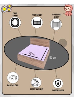BTfash BTfash Baby Waterproof Reusable Super Soft Fast Drying Mattress Protector Medium Lilac  - Image 4