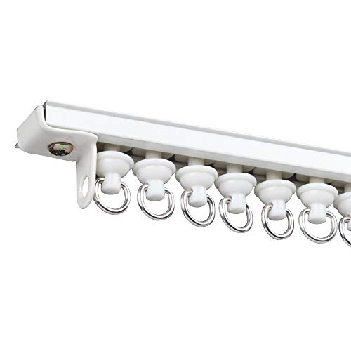 Luomorgo Plastic Curtain Track Carrier Slide Roller 11x21mm/ 0.43x0.83 inch Dia White 50 Pcs - Image 4