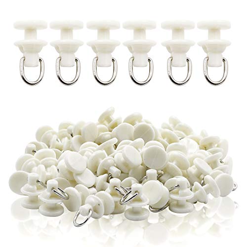 Luomorgo Plastic Curtain Track Carrier Slide Roller 11x21mm/ 0.43x0.83 inch Dia White 50 Pcs - Image 1