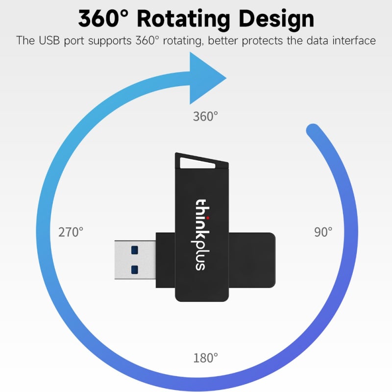 محرك أقراص USB دوار بزاوية 360 درجة بسعة 256 جيجابايت بتصميم من سبائك الزنك مقاوم للصدمات - شريحة عالية الأداء لنقل سريع ومحرك محمول يمكن تثبيته على سلسلة المفاتيح - Image 4