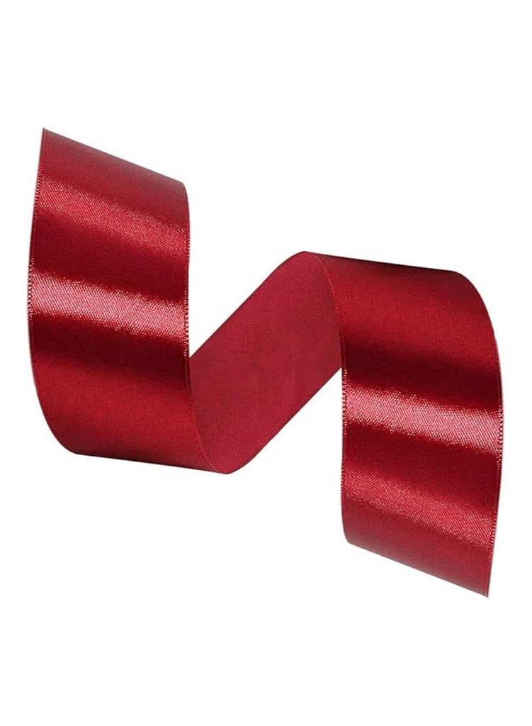 Burgundy Ribbon 1-1/2 Inch, 25 Yards Wine Red Satin Fabric Ribbons for Gift Wrapping, Christmas Garland, Christmas Tree Ornaments, Bows Making, DIY Crafts, Sewing Projects and Wedding Party - Image 2