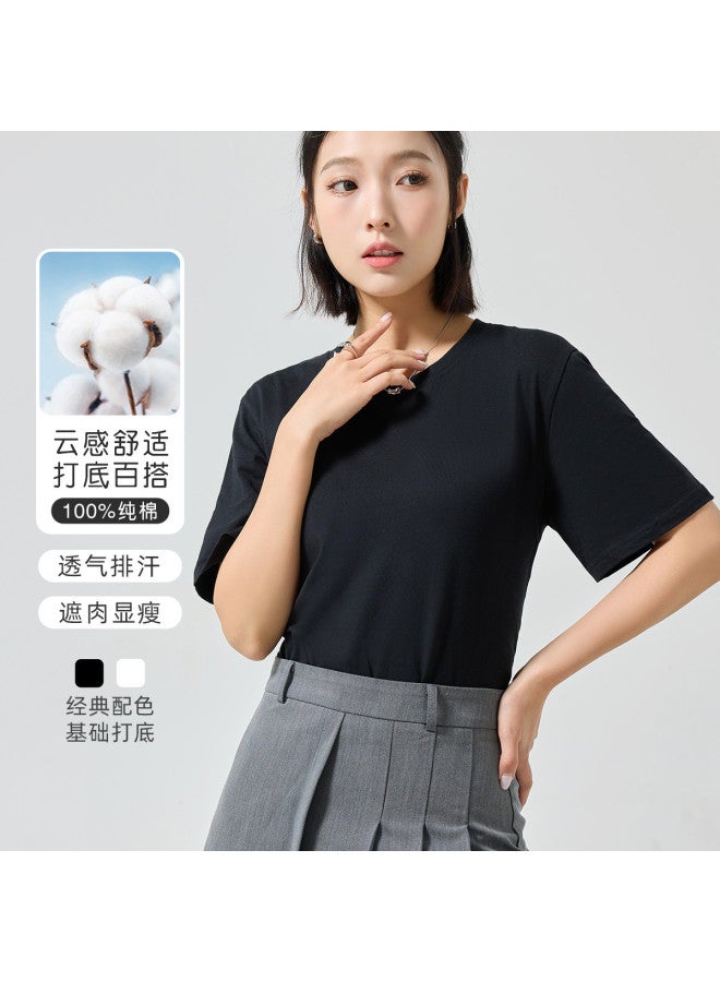 MIIOW Women'S Basic T-Shirt, Round Neck, Comfortable And Breathable Top, Sports Short Sleeve For Spring And Autumn - Image 3