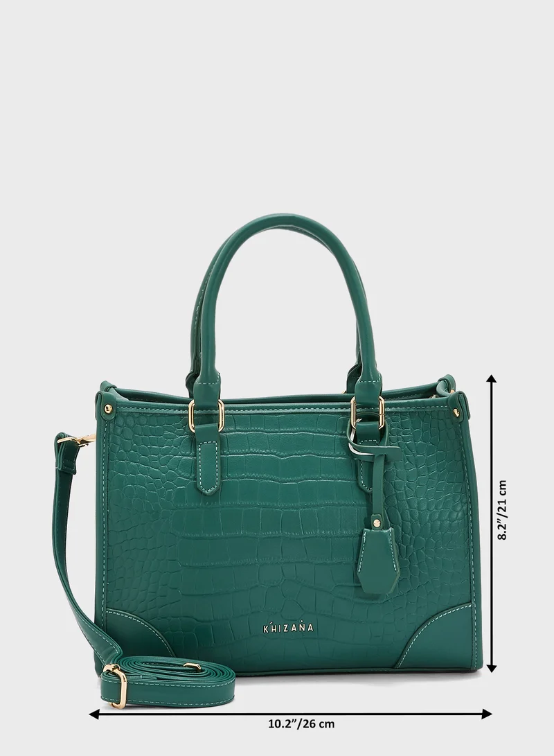 Khizana Croc Tote Handbag