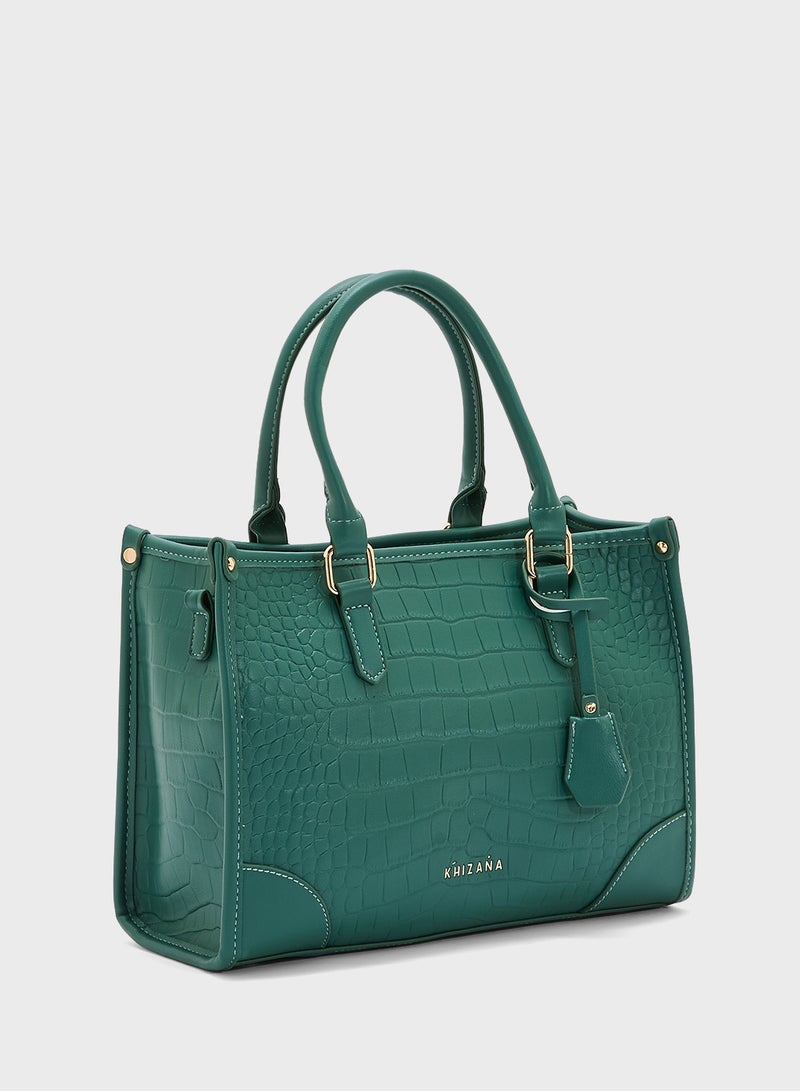 Khizana Croc Tote Handbag  - Image 3