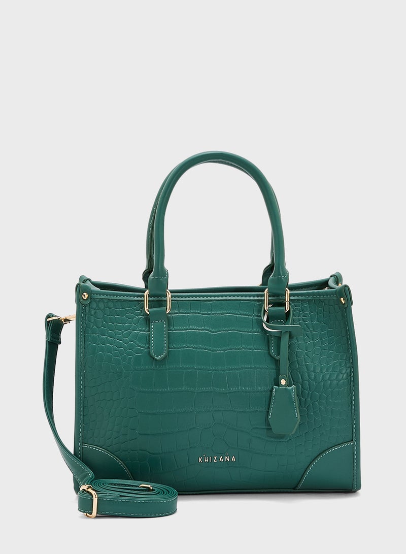 Khizana Croc Tote Handbag  - Image 1