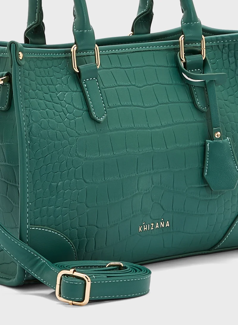 Khizana Croc Tote Handbag