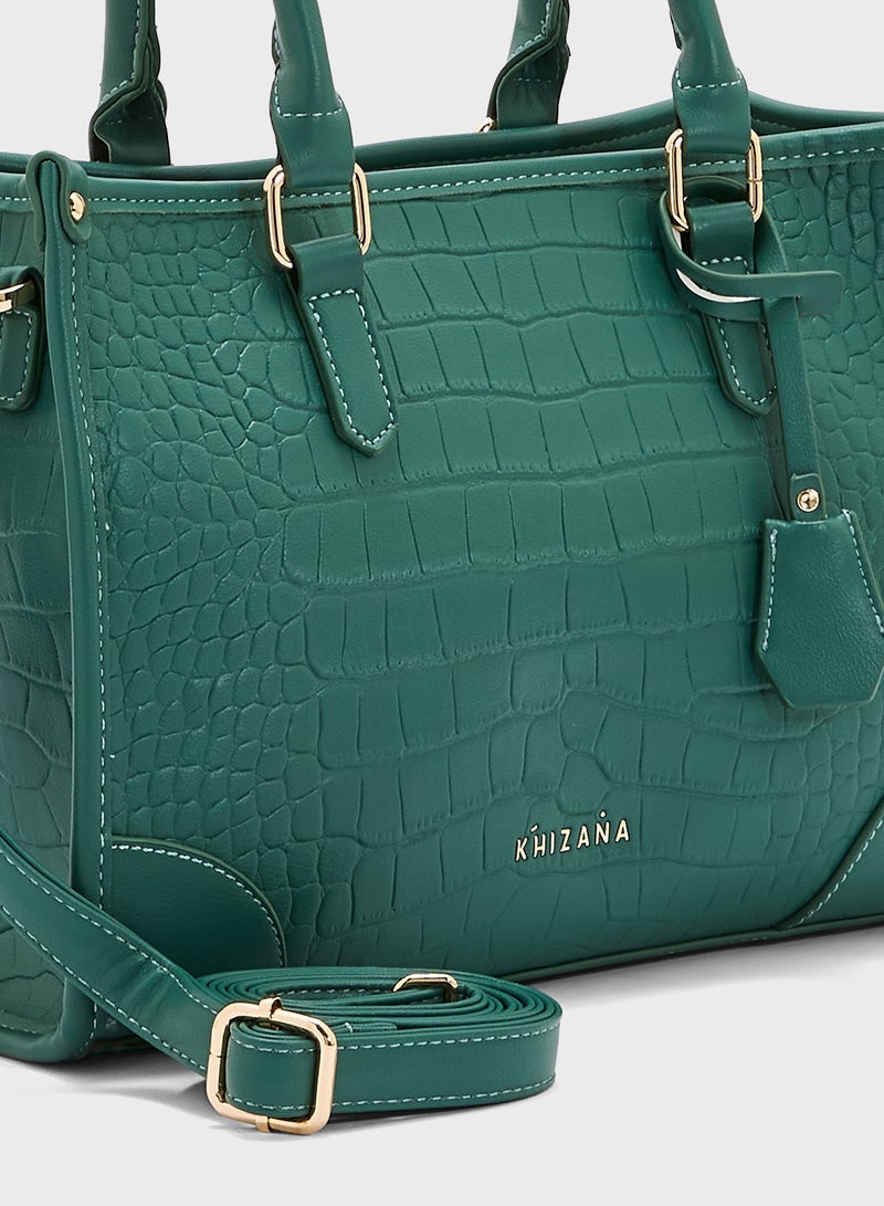 Khizana Croc Tote Handbag  - Image 4
