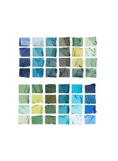 Color Book Eyeshadow Palette, 24 Shimmer Hues & 24 Matte Shades, Blues, Cruelty-Free, Green & Yellow Tones, 0.96 Oz