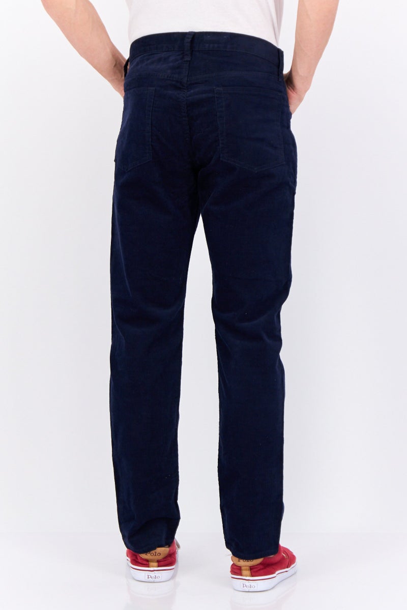 GAP Men Slim Fit Textured Corduroy Pants, Navy - Image 3