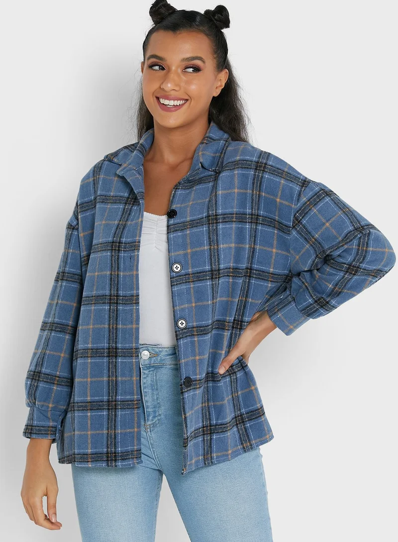 Ginger Checkered Shacket