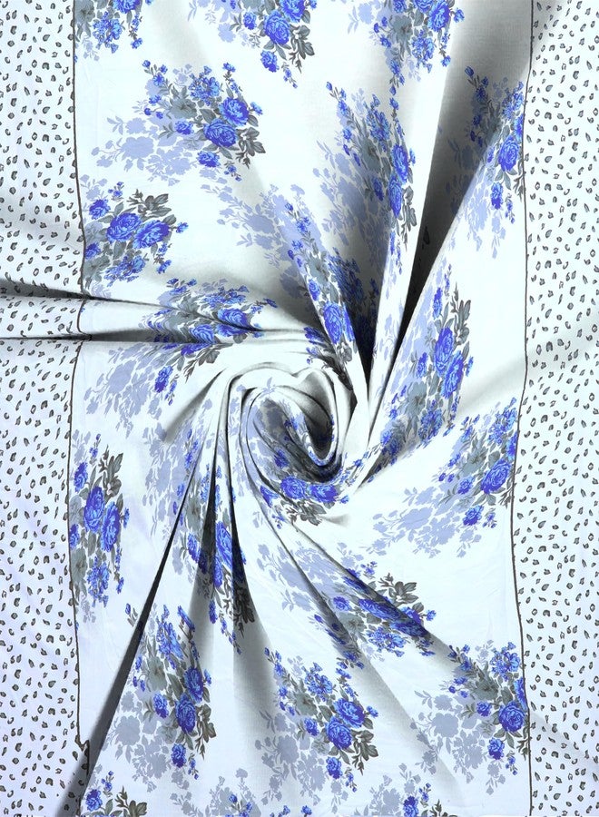 210 Tc Fitted Cotton Bedsheet (Elastic) with 2 Pillow Covers (GE-ENT-A247_fs2145), Multicolor - Image 2