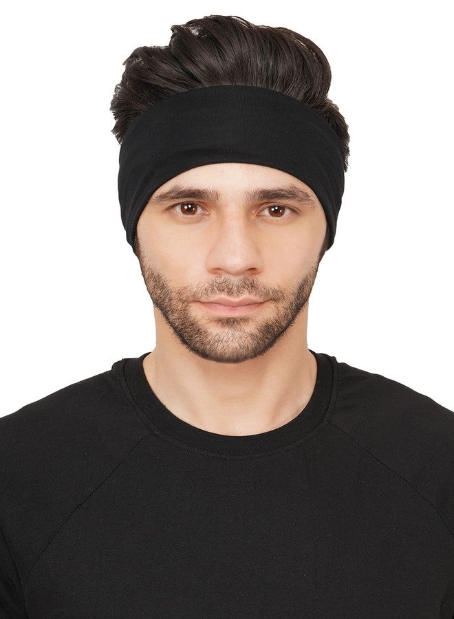 PrimeBox Men Pro Cotton Face Mask Bike Riding Washable Reusable Dust Protection Cover Neck gaitor Mask For Men Women Balaclava Bandana 9in1 tube (Pack of 3 Black Bandana Cotton) - Image 5