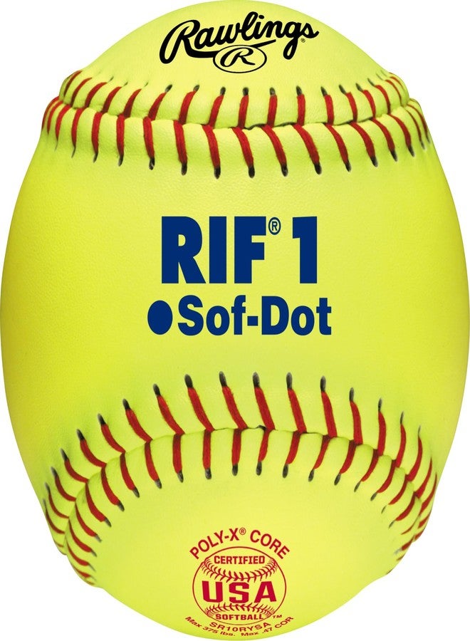 رولينغز كرة سوفتبول سريعة من راولينغز | RIF Soft-Dot ASA | SR10RYSA | 10 بوصات - للناشئين | 12 كرة - Image 1