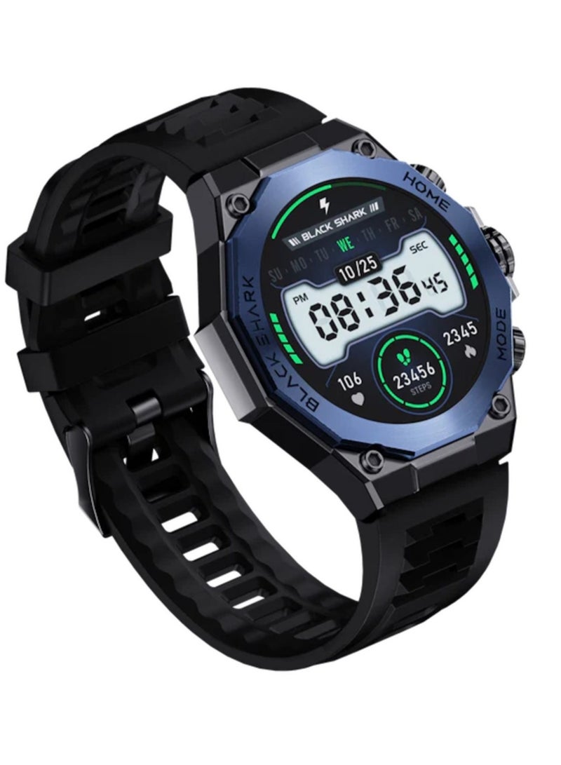 بلاك شارك ساعة ذكية Black Shark Watch S1 Pro مع شاشة AMOLED مقاس 1.43 بوصة، وعمر البطارية 15 يومًا، وأكثر من 100 وضع رياضي، ومراقبة الصحة ومقاومة الماء - Image 1