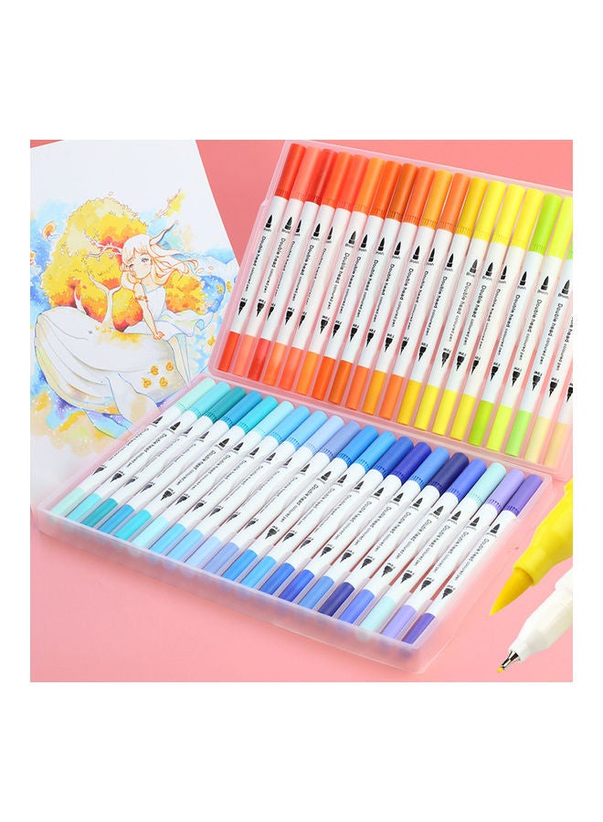 NIBEMINENT 24-Piece Watercolour Fine Liner Dual Tip Brush Pen Set Multicolour - Image 5