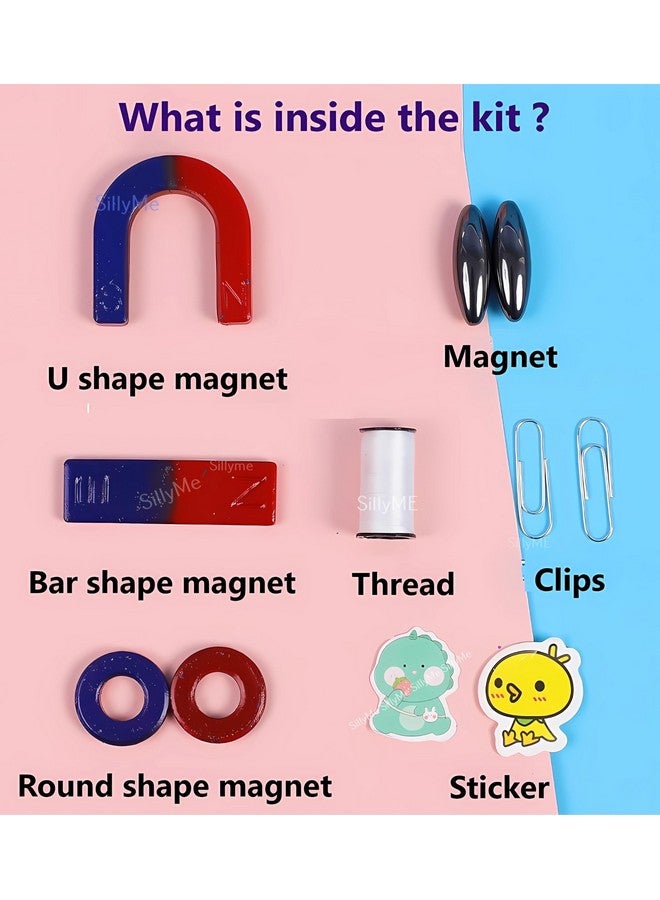 سيلي مي مجموعة تجارب علمية مغناطيسية تعليمية صغيرة من 12 قطعة - هدايا إرجاع لحفلات أعياد الميلاد للأطفال - هدية إرجاع لأعياد ميلاد الأطفال من سن 6 إلى 10 سنوات و8 إلى 12 سنة - Image 2