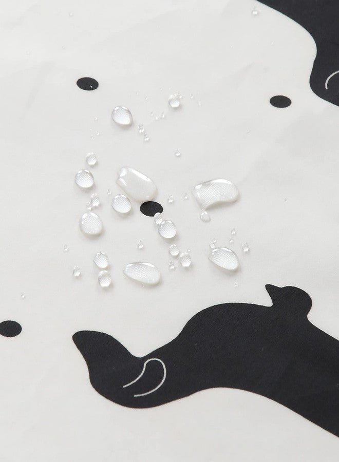 MVSUTA Hannah Cute Dachshund Dog Printed Beige Waterproof Polyester Fabric Black Animal Lovely Kids Shower Curtain for Bathroom,72" W x 72" L - Image 2