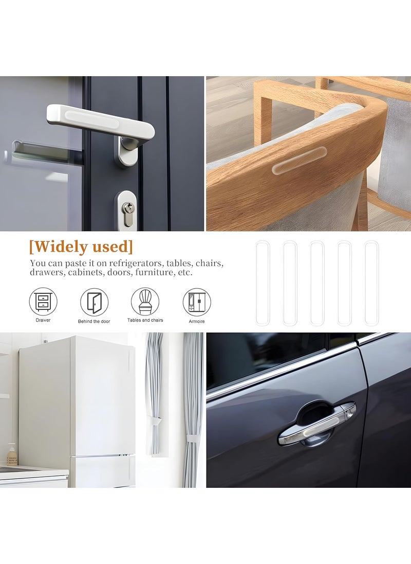 KEVANKI KEVANKI Silicone AntiCollision Door Stopper Strip Drawer Cabinets Rectangle Mute Protection Pads Furniture Cabinet Door Adhesive Bumper for Kitchen Cabinets Pack of 10  - Image 4