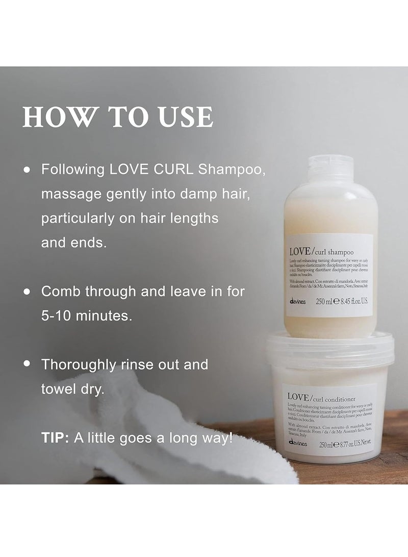 Davines Davines LOVE Curl Conditioner, Enhance and Control Curly and Wavy Hair, Weightless Volume and Softness - Image 3