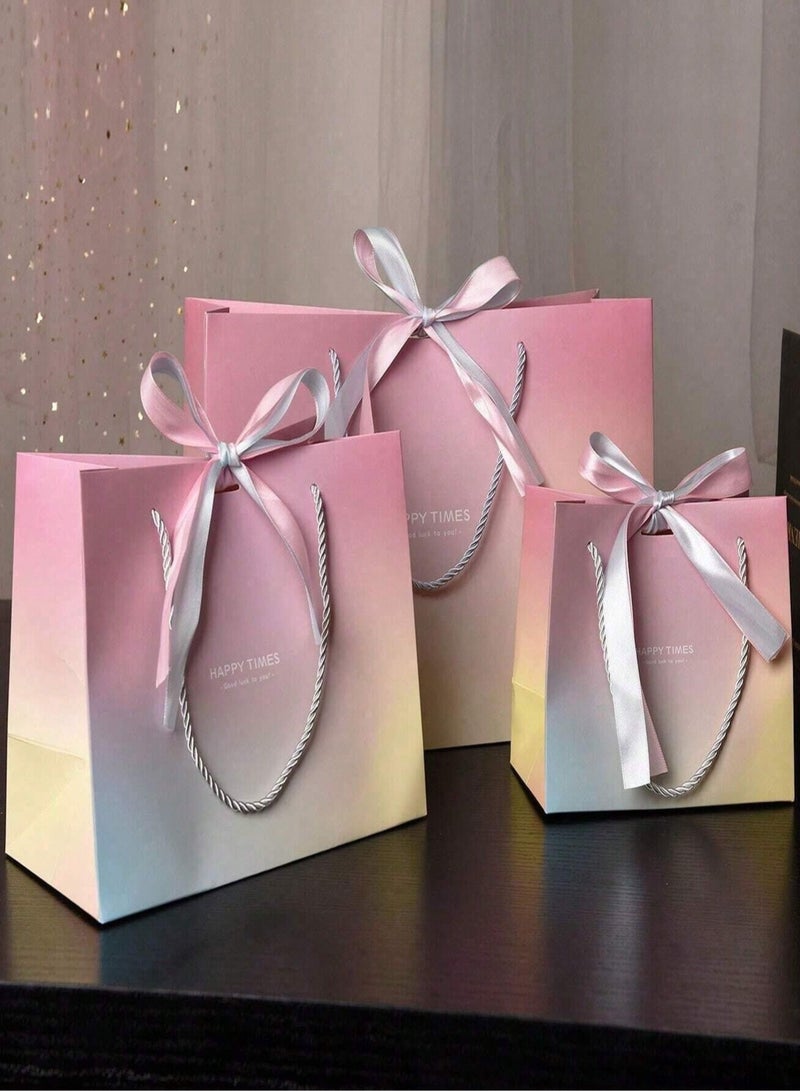 Paper Gift Bags Consisting Of 3 Pieces In Three Sizes  Large  Medium And Small  Suitable For Birthday Parties And Special Occasions - Image 1
