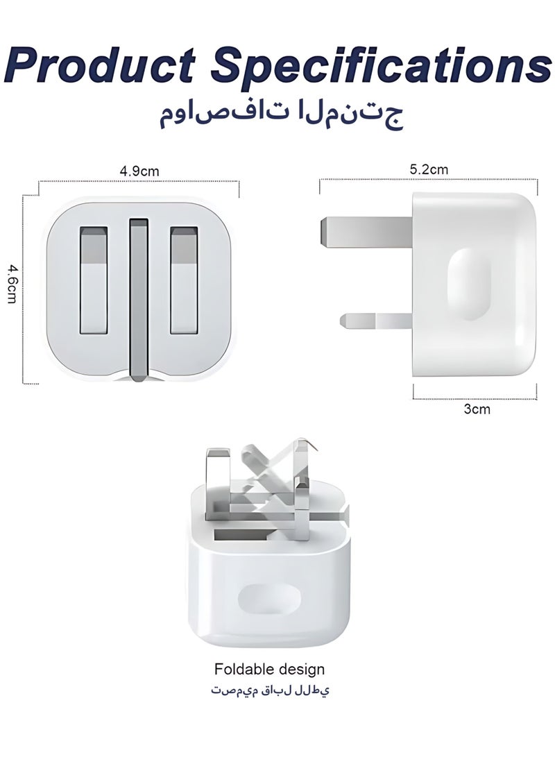 20W Fast Charger | USB C Wall Fast Charger Compatible with iPhone 15/14/14 Pro/14 Pro Max/13/12/SE2020/11/XR/XS Max/X/iPad  - Image 2