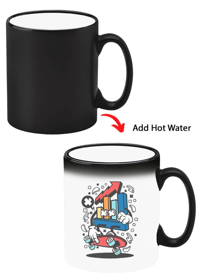 Theodor Color Changing Heat Sensitive Ceramic Mug, Image Revealed When HOT Liquid is Added! Stocks Market - Image 1