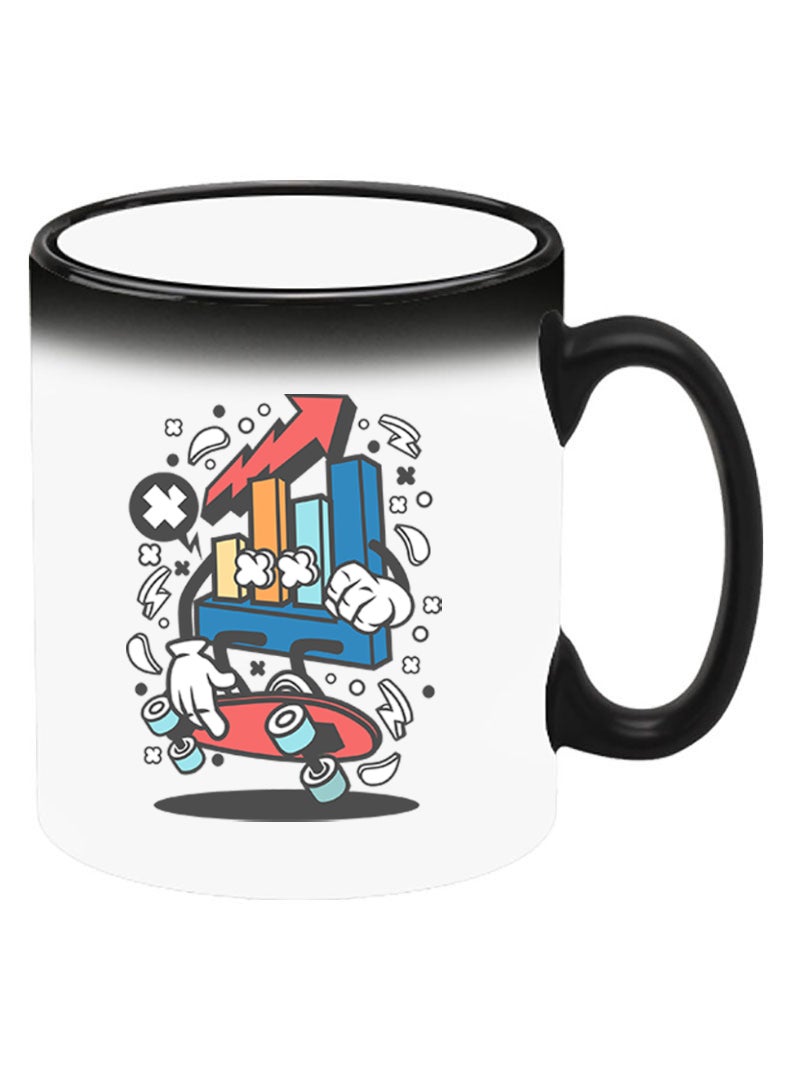 Theodor Color Changing Heat Sensitive Ceramic Mug, Image Revealed When HOT Liquid is Added! Stocks Market - Image 2