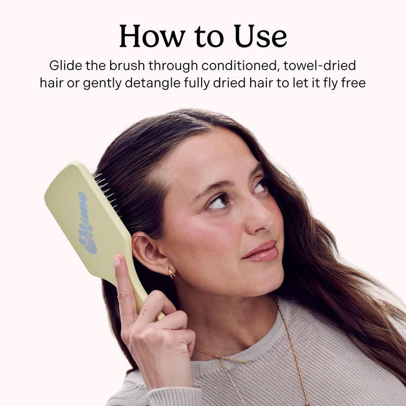 Mane Ready or Knot Detangling Curly Hair Brush - Anti-Static Metal Bristle Hair Brush for Straightening, Smoothing & Fighting Frizz - Provides Scalp with a Gentle Massage - Image 3