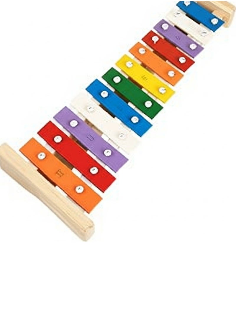 Megarya Soprano Glockenspiel Xylophone – 12-Tone Metal Key Percussion Instrument for Kids & Adults – Includes 2 Wooden Mallets – Ideal for Music Learning, Classroom & Home Use  - Image 2