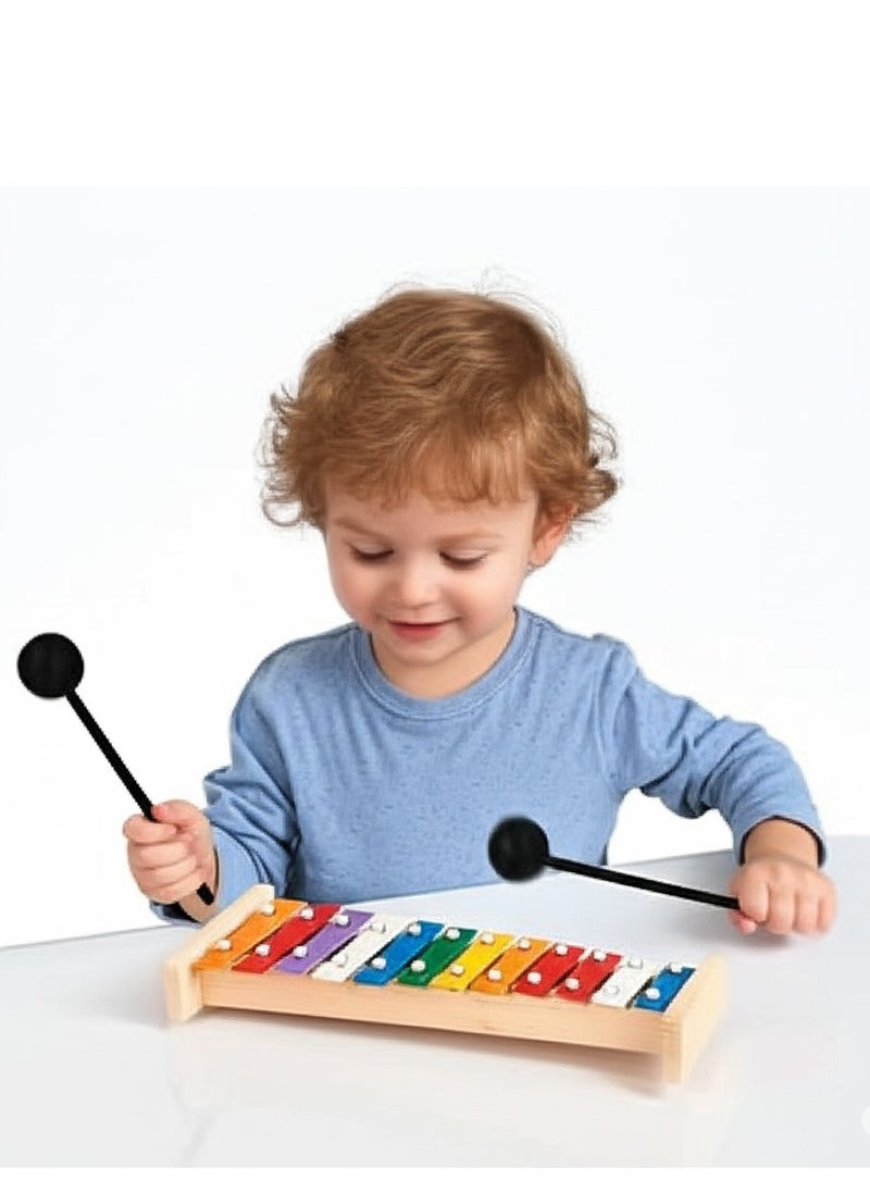Megarya Soprano Glockenspiel Xylophone – 12-Tone Metal Key Percussion Instrument for Kids & Adults – Includes 2 Wooden Mallets – Ideal for Music Learning, Classroom & Home Use  - Image 3