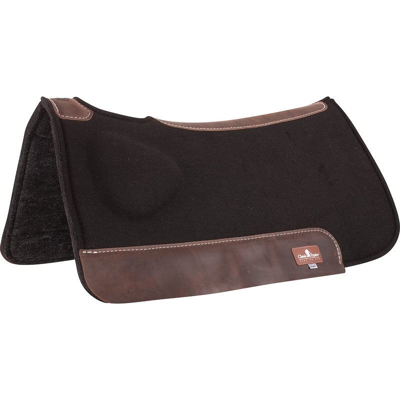 Classic Equine BioFit Correction Saddle Pad with Foam Bottom 78inch Thick Black 31inch x 32inch