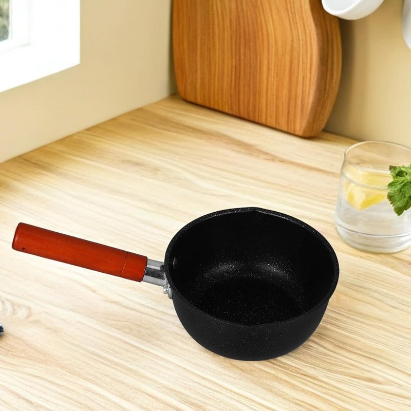 Mini Japanese Yukihira Saucepan 16cm Non-stick Milk Pan with Handle Small Pot for Food and Soup Cooking - Image 5
