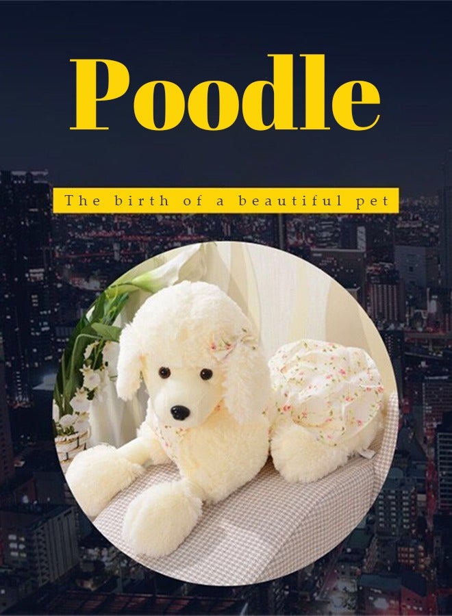 DUNISO Poodle plush toy, simulated dog doll, stuffed animal toy,Stuffed Gift for Graduation Birthday Wedding Decorations Party Favors - Image 3