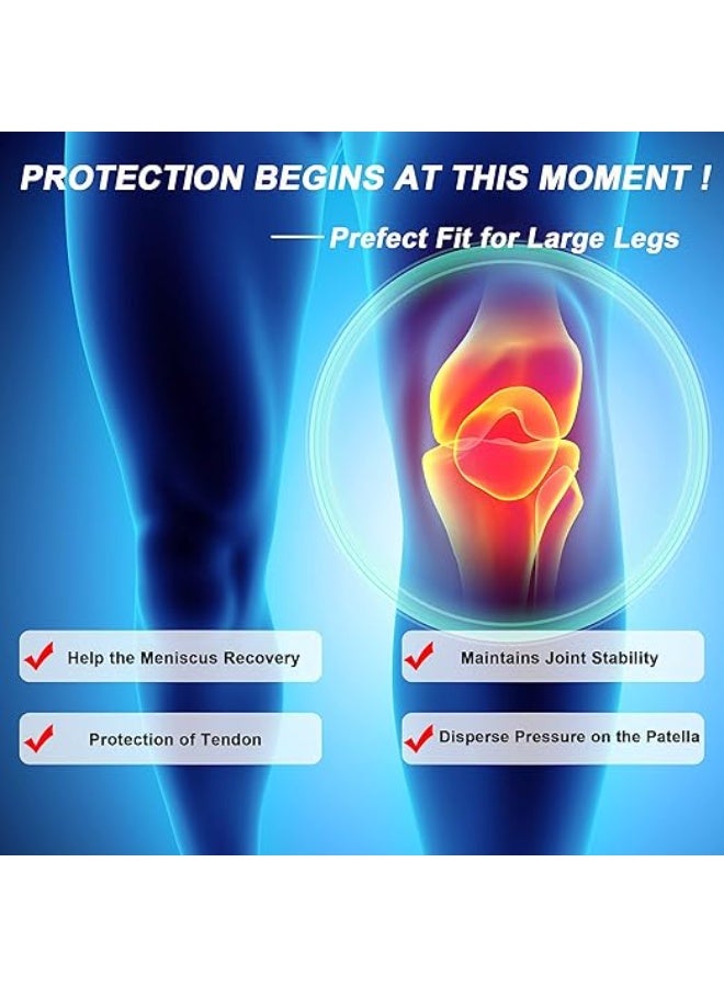 Professional Plus Size Knee Brace with Side Stabilizers for Pain Relief and Injury Recovery - Image 4