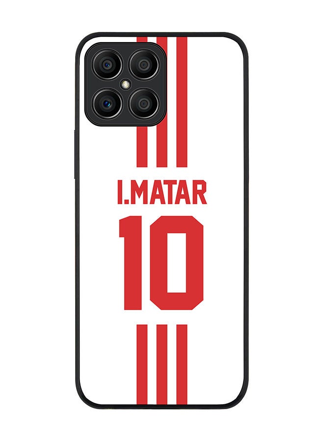 Stylizedd Rugged Black edge case for Honor X8 Slim fit Soft Case Flexible Rubber Edges Anti Drop TPU Gel Thin Cover - Football Team - UAE Player Name - I.Matar - Image 1