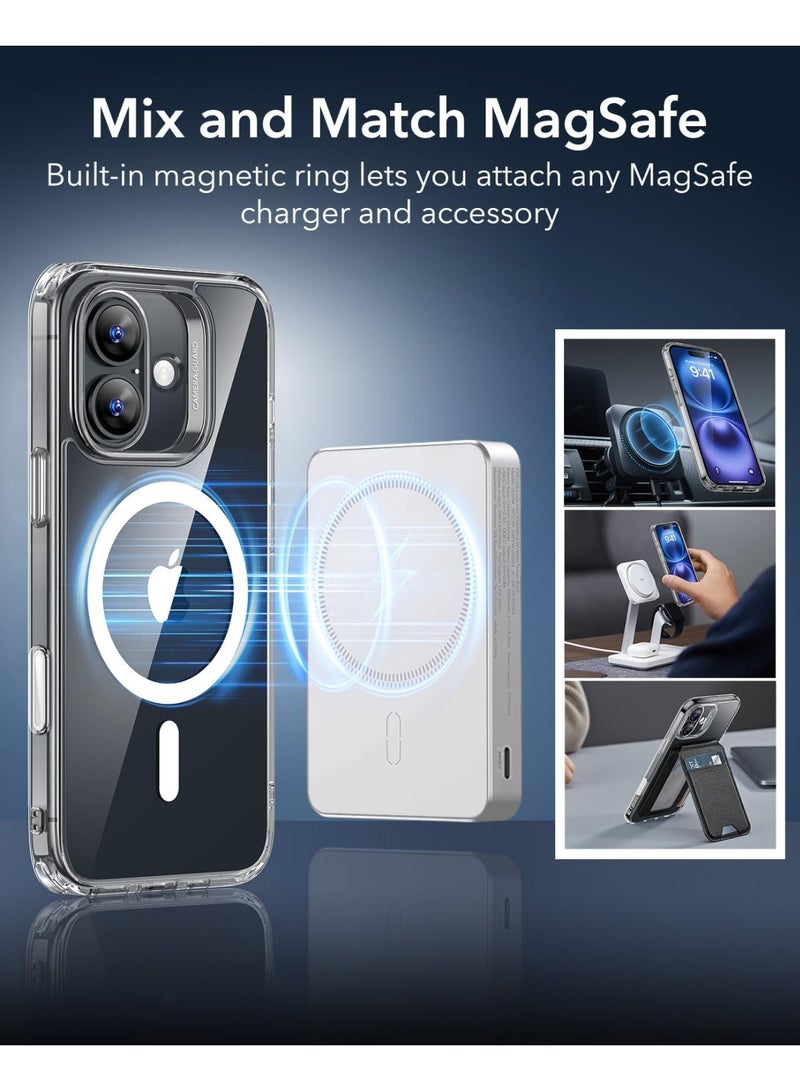 ANYOGRO Compatible with Apple iPhone 16 Case, Magnetic MagSafe Support, Military-Grade Drop Protection,iPhone 16 Cover with Independent Camera Button, Clear - Image 2