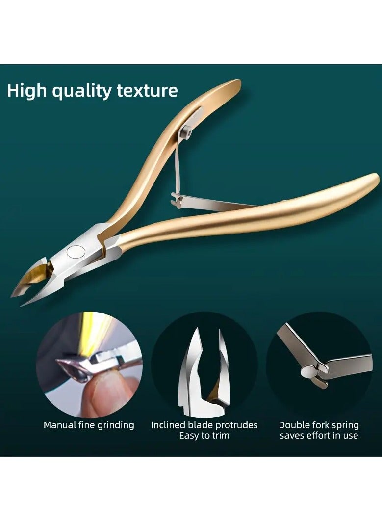 solingen 1 قطعة مقص لايس الذهبي الاحترافي لقص الجلد الزائد - Image 1