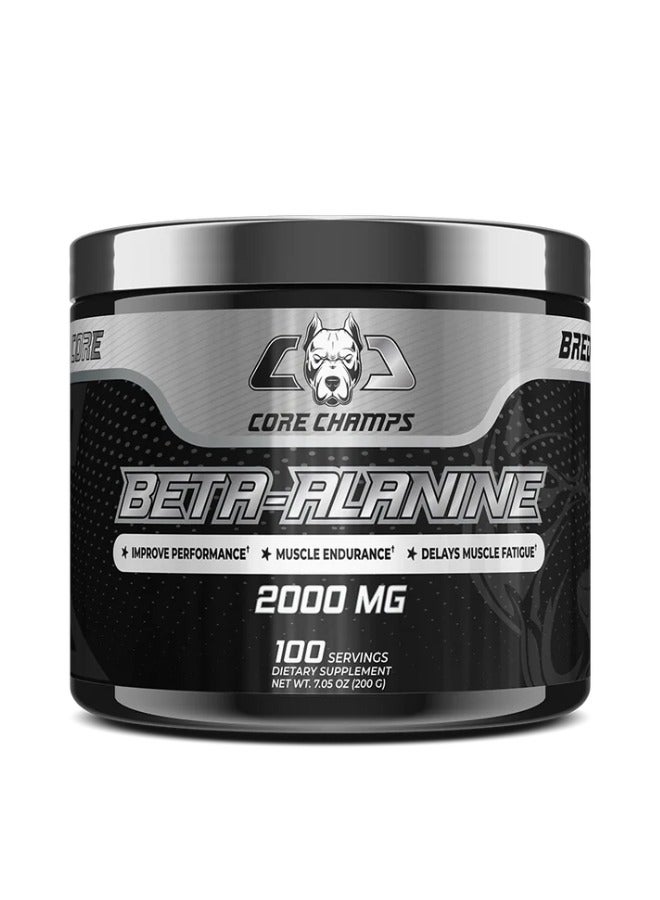 CORE CHAMPS Beta-Alanine 2000MG, 200g Unflavored 100 Servings