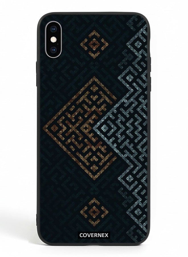 Covernex Apple iPhone Xs Max Protective Case Cover Printed Featuring Layered Geometric Pattern - Image 2