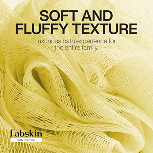 FABSKIN Loofah for Bathing | Bath Shower Loofah Sponge Scrubber Exfoliator for Women and Men | Bathing Sponge | Body Wash Scrub for Bathing | Bath Scrubber For Body (YELLOW) - Image 5