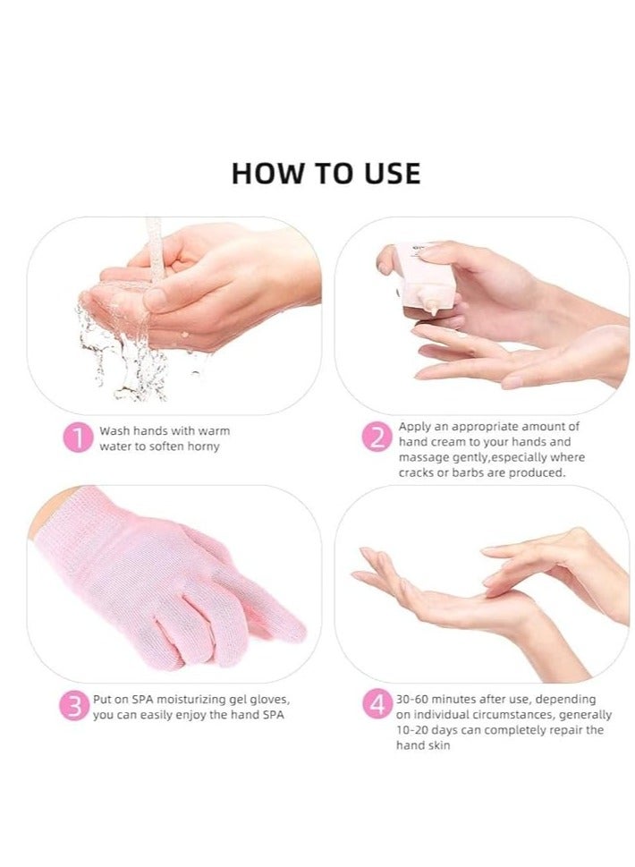 1 Pair Moisturizing Gloves Finger Moisture Gloves Soft Moisturizing Gloves for Dry Rough and Cracked Hands Silicone gloves Reusable SPA Gel Gloves Moisturizing Whitening  - Image 5