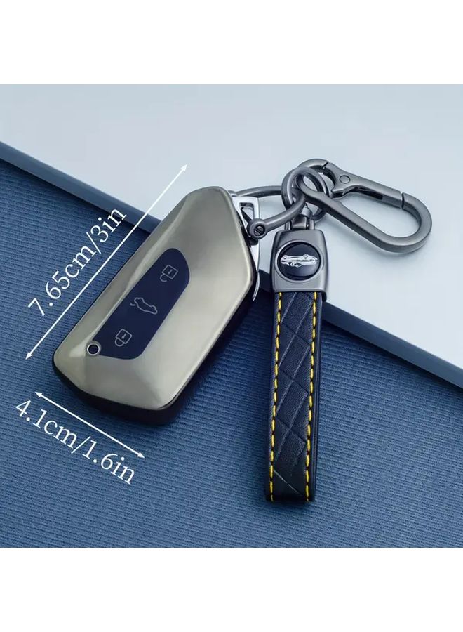 Durable TPU Key Case Cover for VW Golf 8 MK8 ID.3 ID.4 Cupra Skoda Octavia SEAT Leon MK4 2020 2025 with Keychain - Image 2