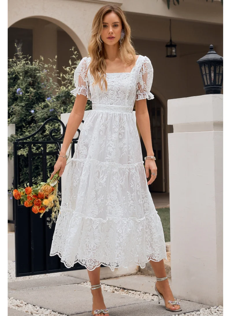 SIMPLEE Women's Summer Elegant DressLight & Comfortable Lightweight Cotton Blend Perfect for Outings