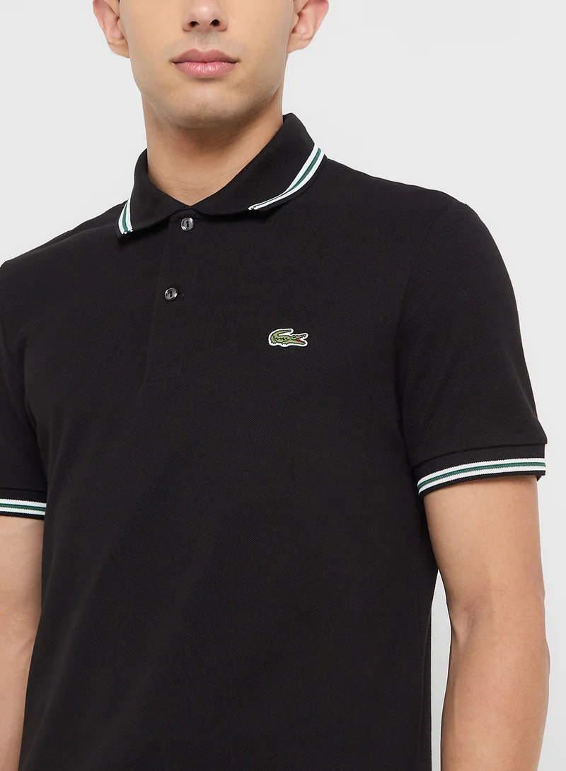 LACOSTE Regular Stripe Pique Polo