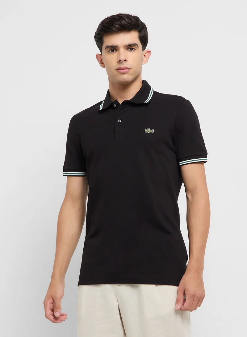 LACOSTE Regular Stripe Pique Polo